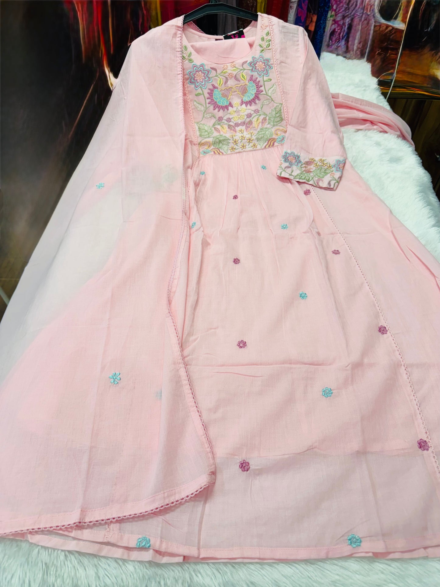 Mulmul cotton Dress-SRS059H