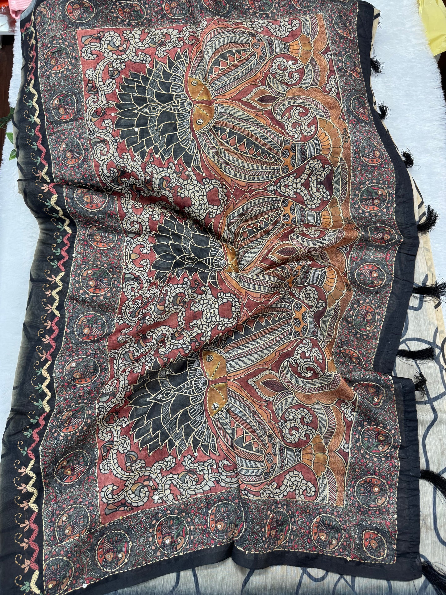 Chanderi work saree