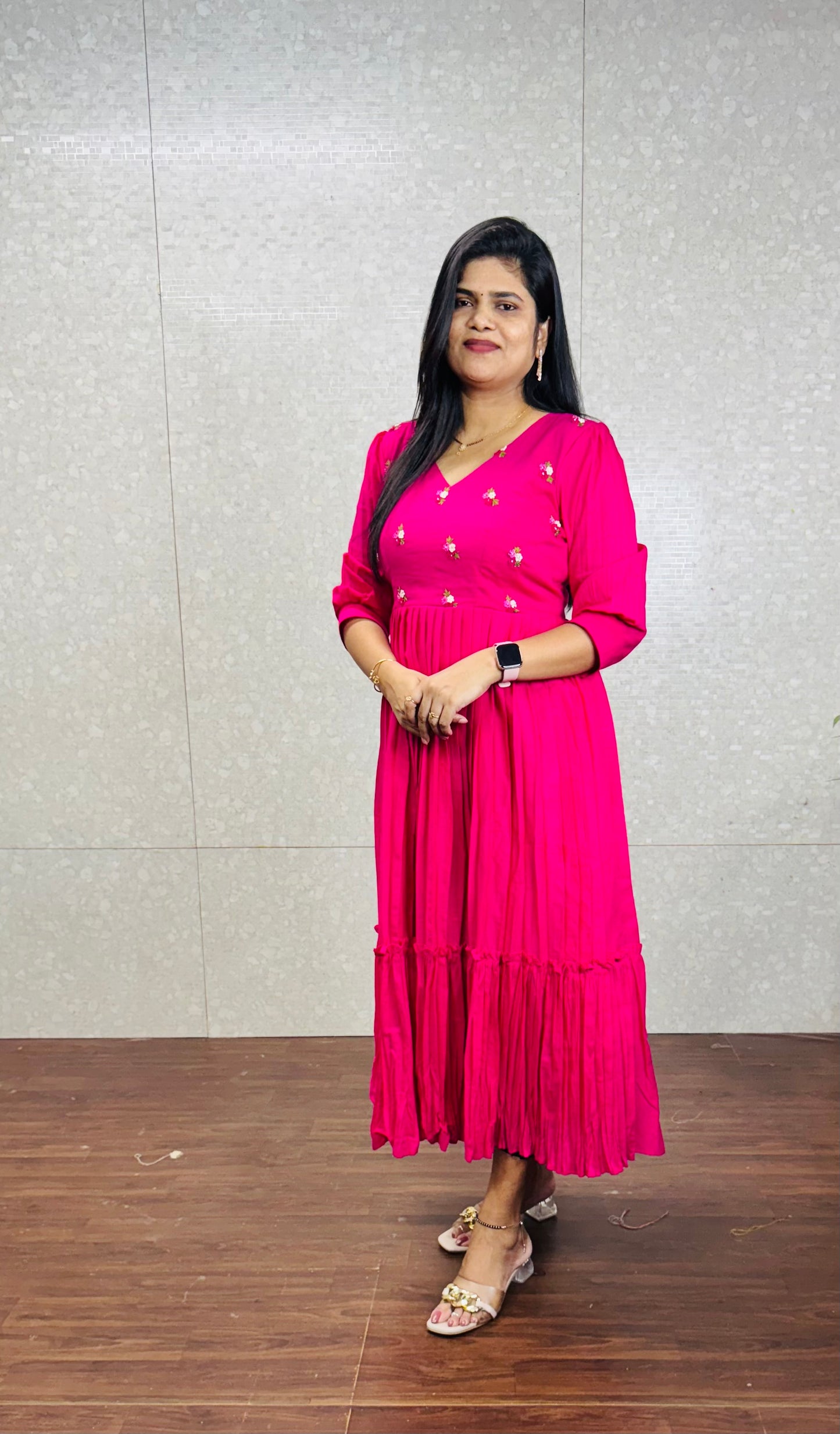 Mulcotton Hand Embroidery Frock