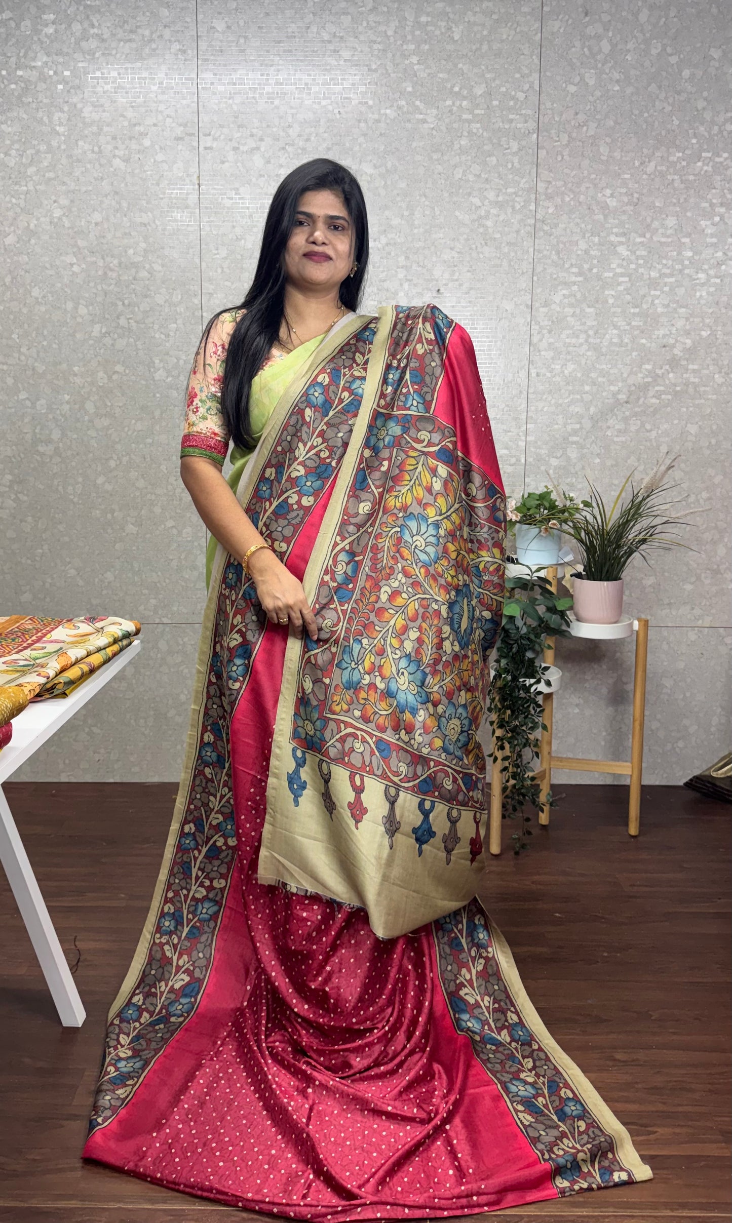 Tassar crepe silk saree-SR1180Q