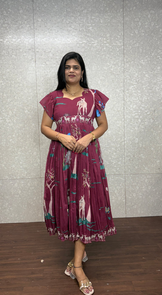 Chanderi Frocks-SR1002F