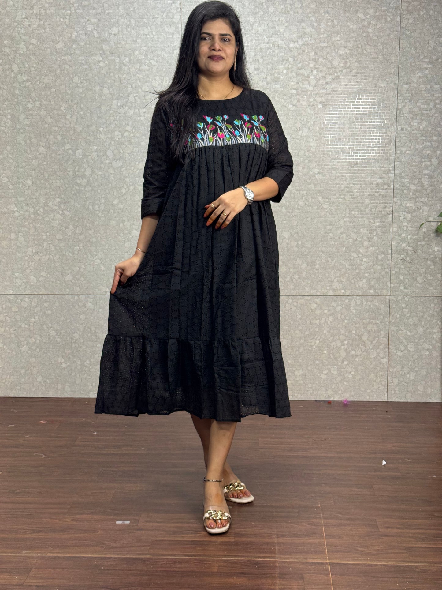 Hakoba embroidery frocks-SRF2005F