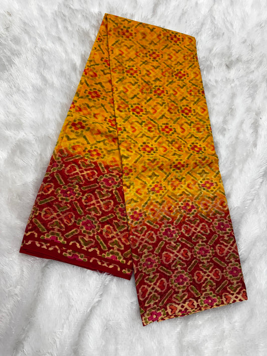 Chiffon Ajrakh saree-SR1234G