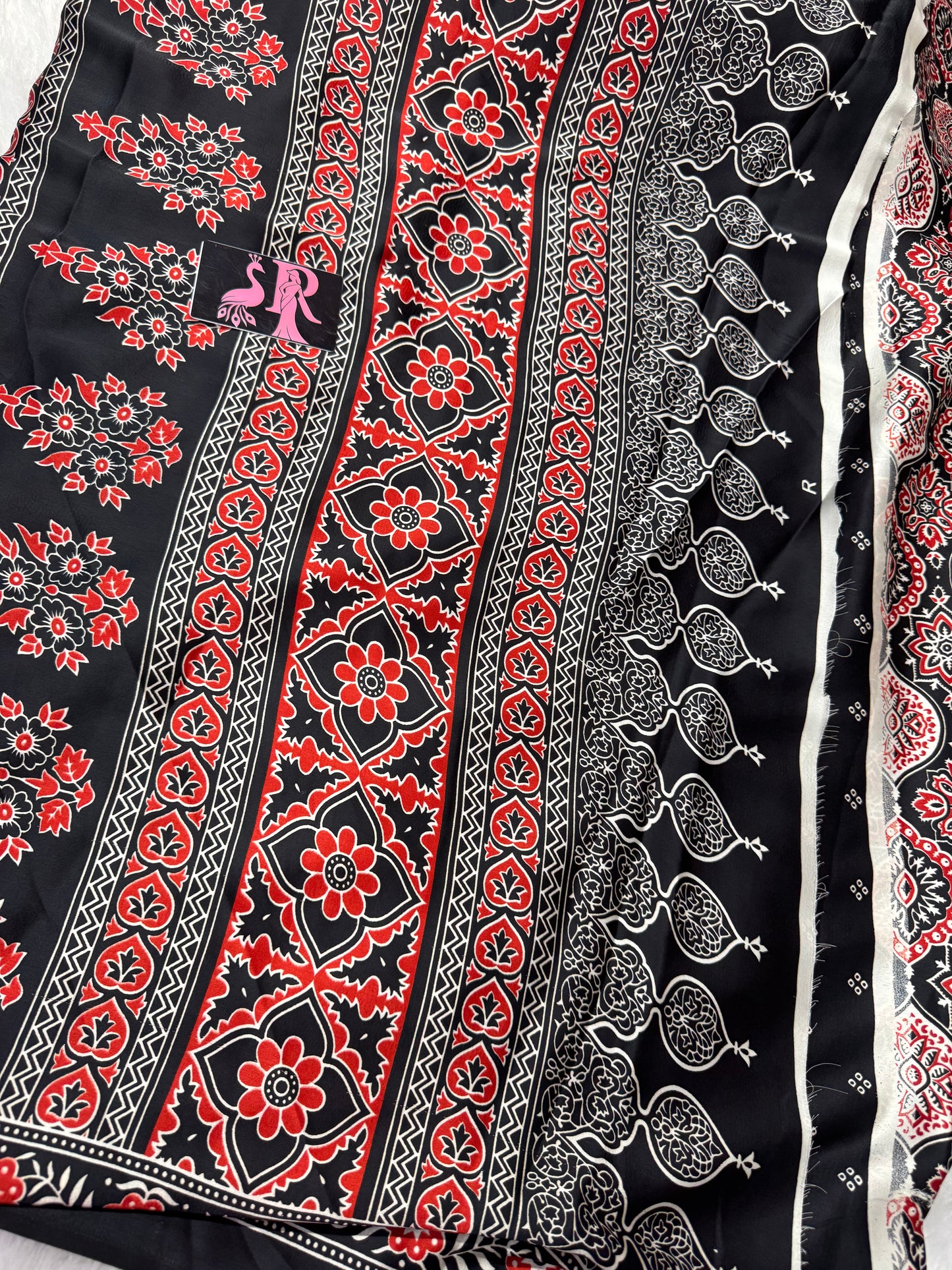Ajrakh saree-SR1068D