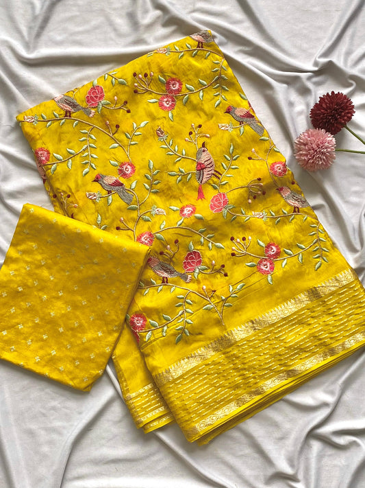 H.O silk saree-SR1063B