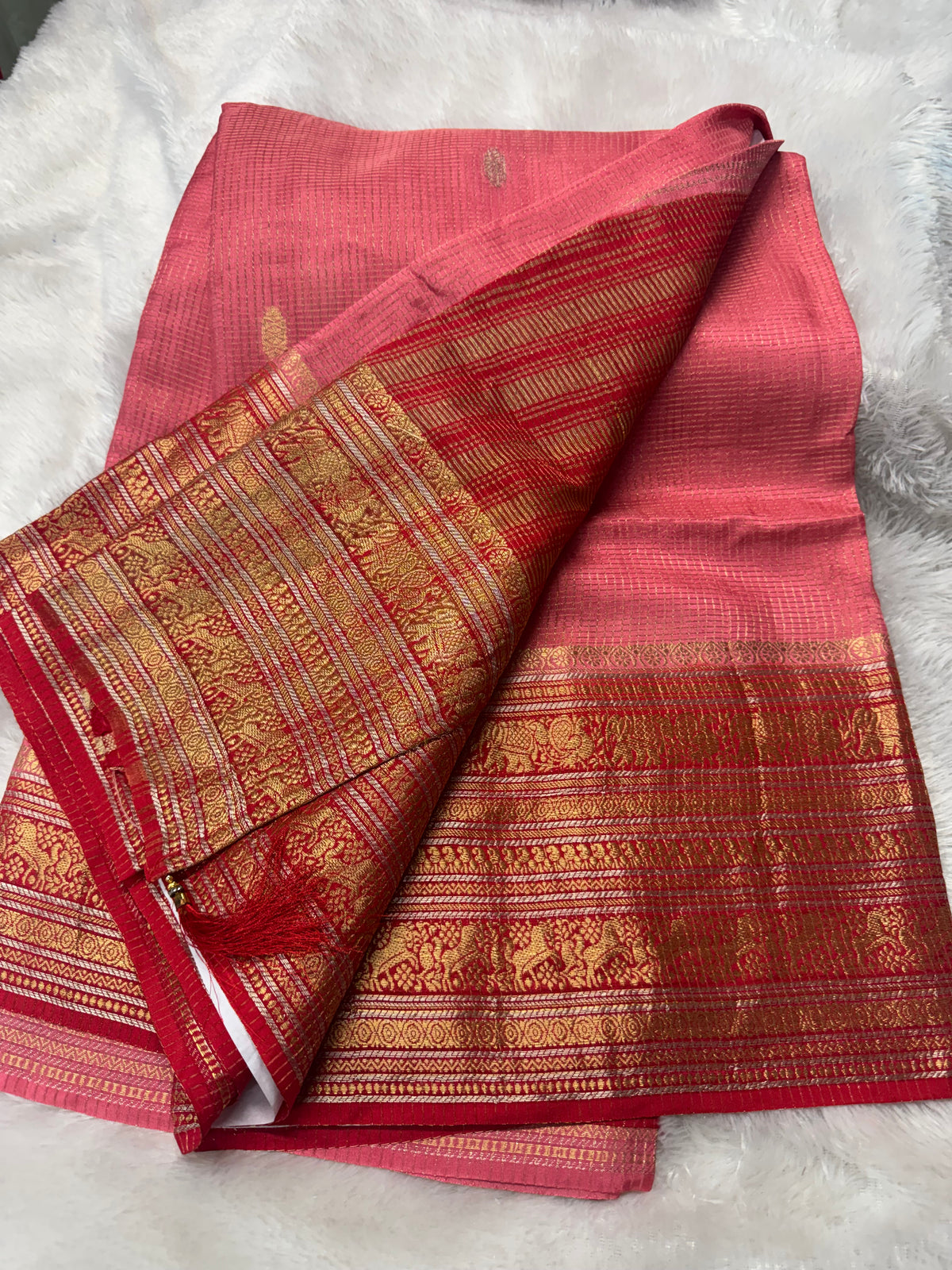 Vintage checks sarees-SR1306B
