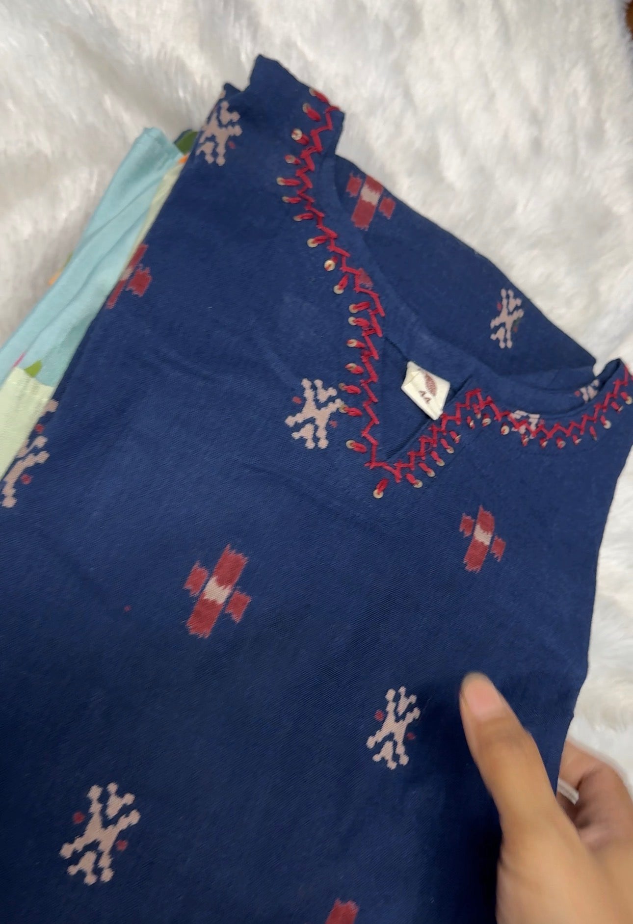 Handloom embroidered Kurtha-XXL