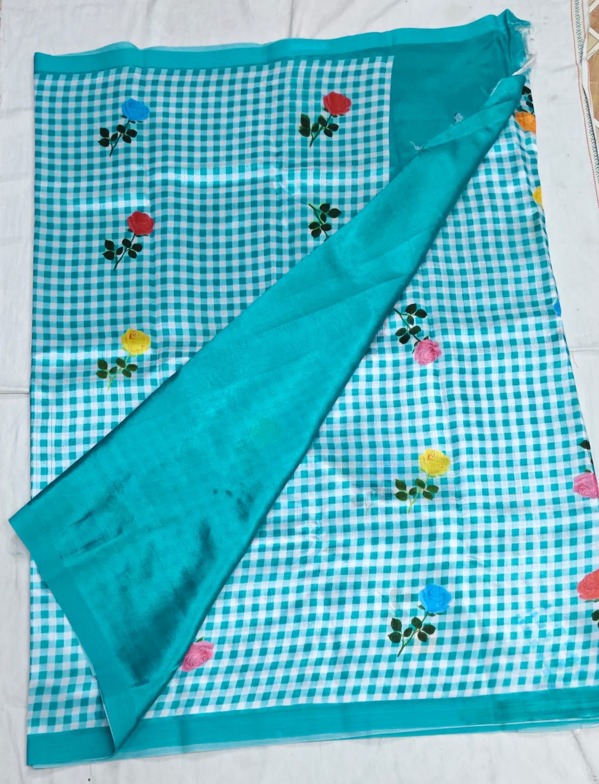 Mangalagiri pattu checks saree-SR1199D