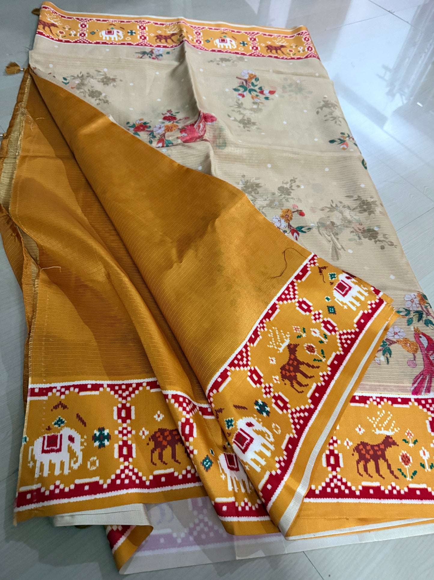 Silk kota digital print saree-SR1249F