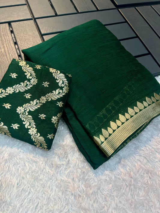 Viscose Chinnon saree-SR1048C