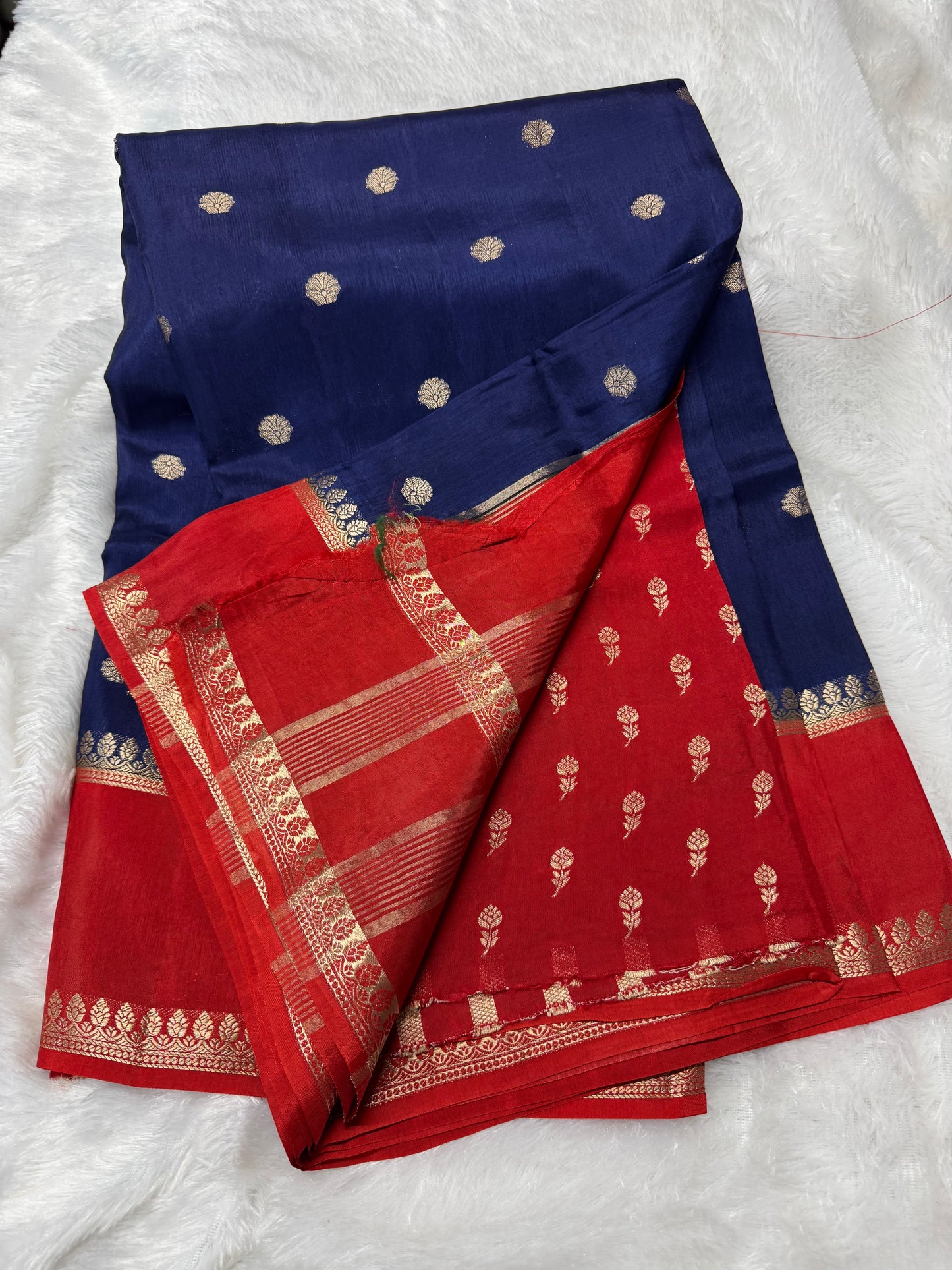 Russian silk vintage saree-SR1176E