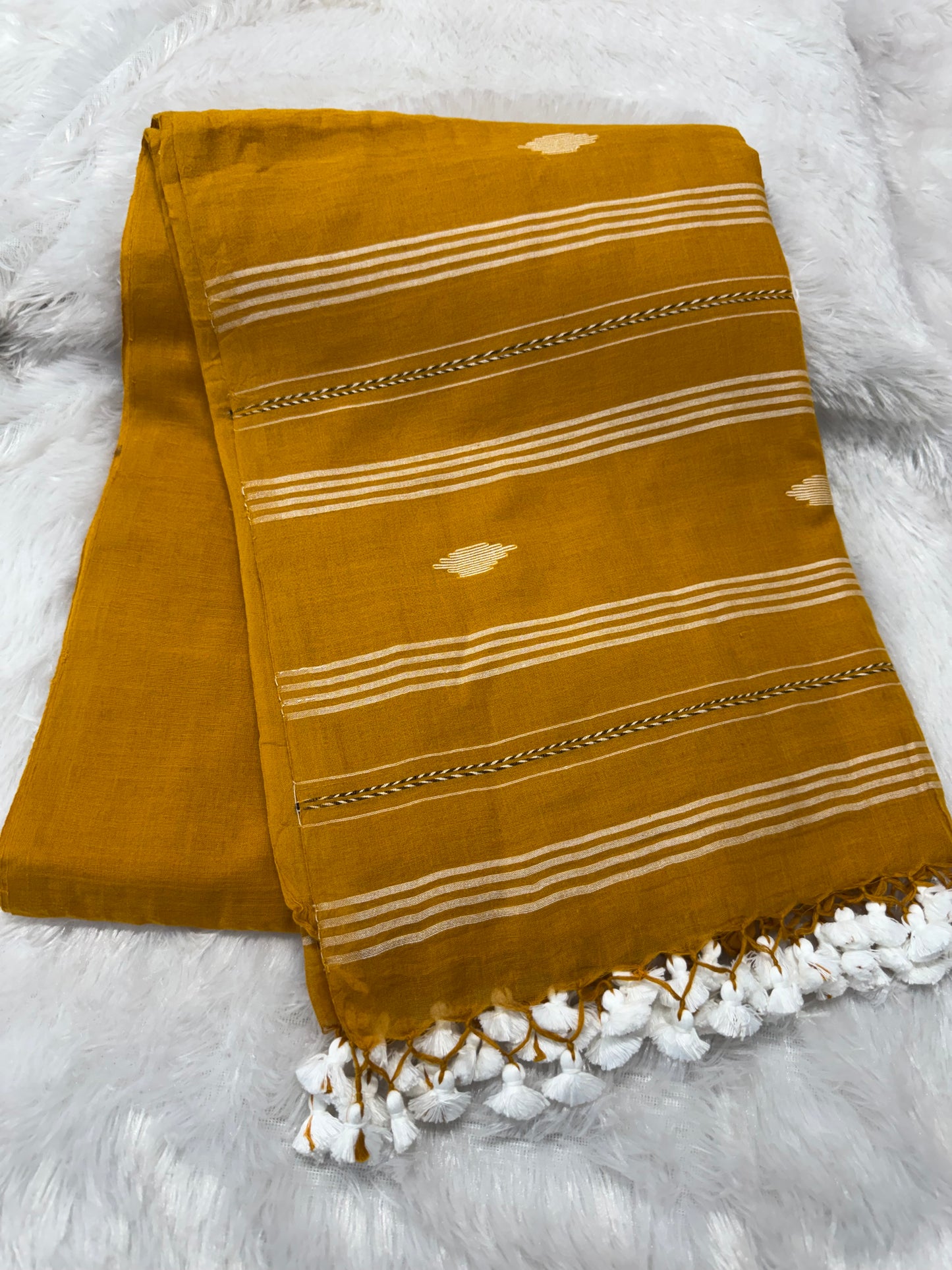 Pure Mulcotton Jamdhani saree-SR1216G