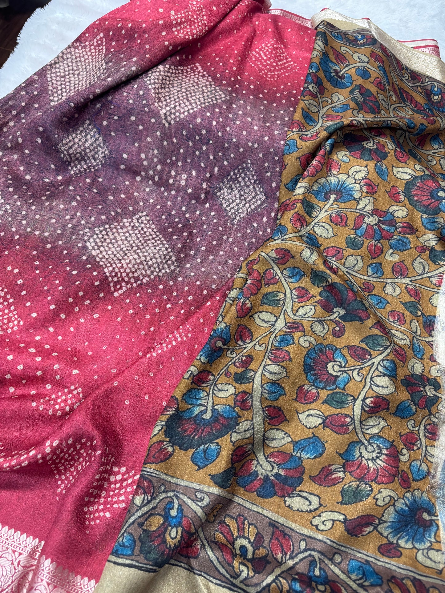 Viscose Tassar Fusion saree-SR1207A