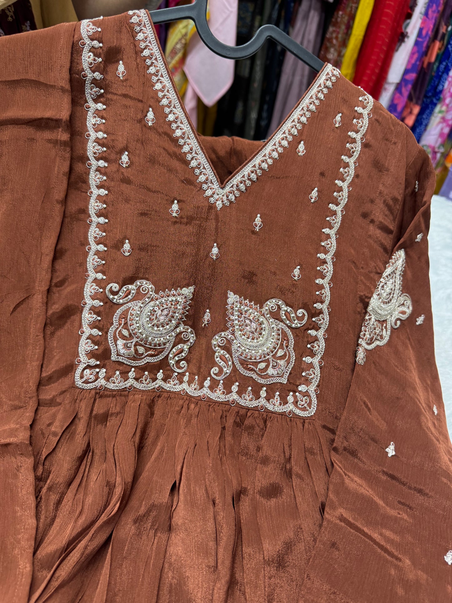Pure chinnon handwork suit-SRS059C