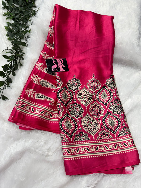 Ajrakh sarees-SR1070D