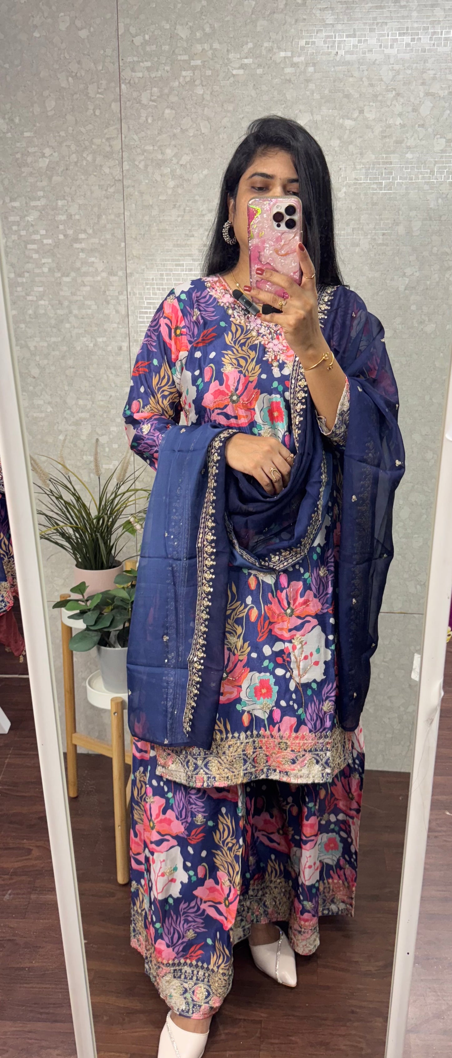 Chinnon printed suit-SRS019