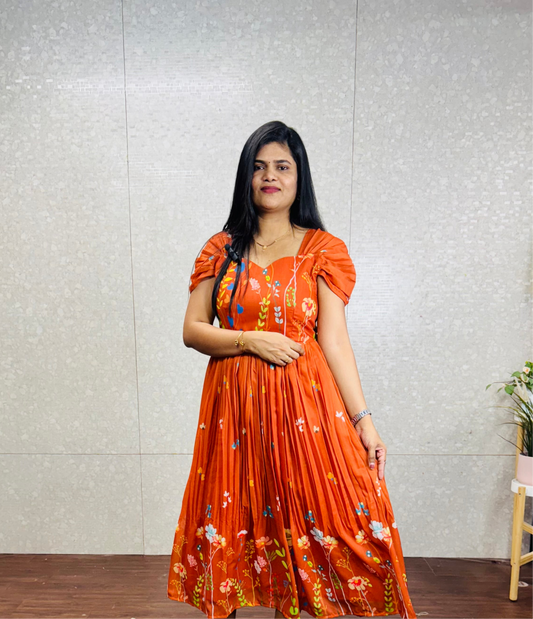 Cotton printed frock