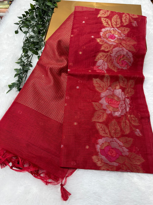 Linen silk saree-SR1002F