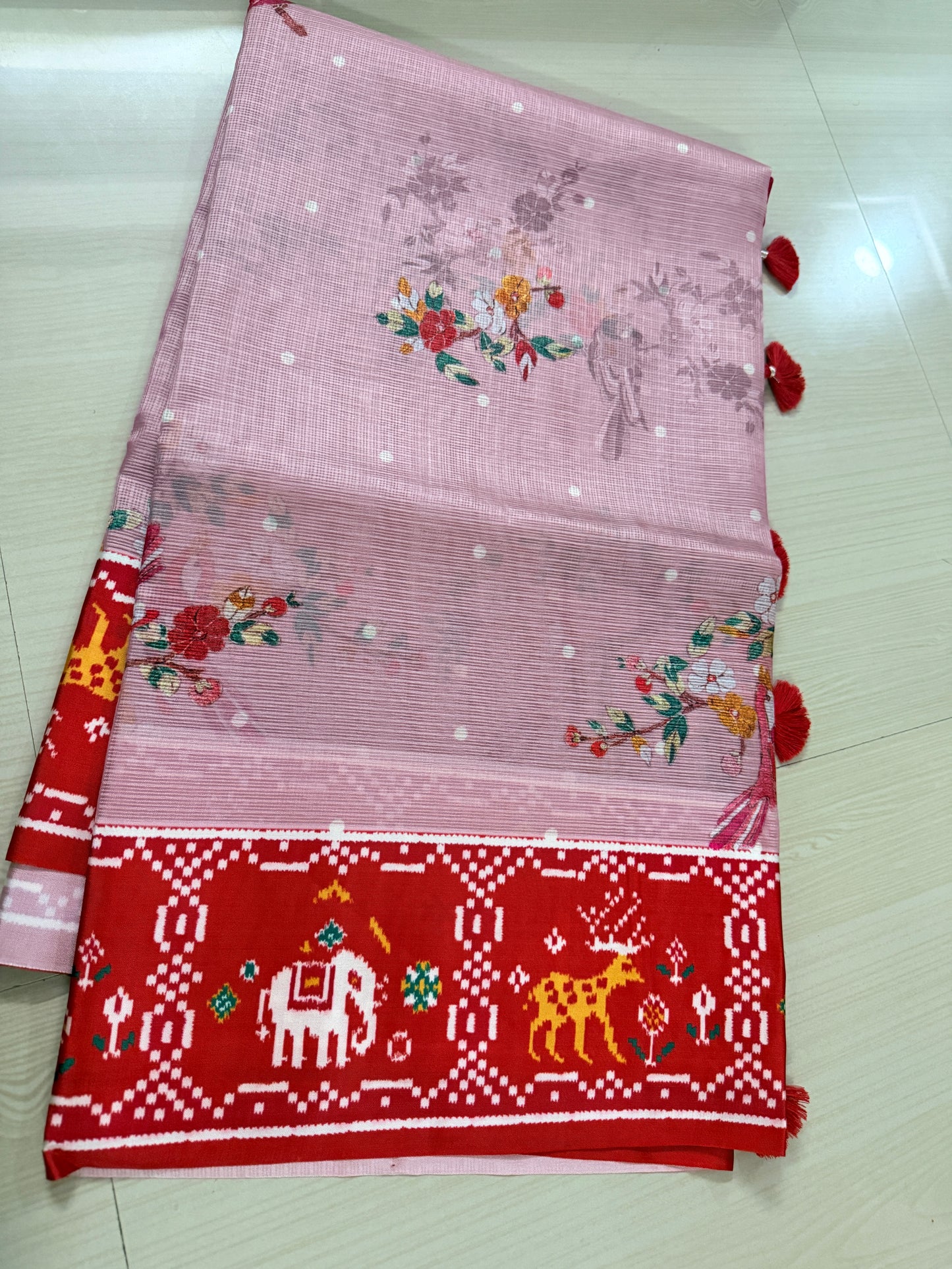 Silk kota digital print saree-SR1249A