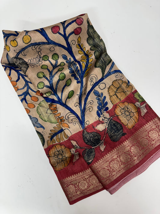 Tassae crepe silk saree-SR1187D