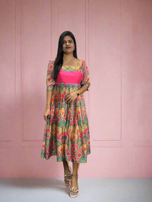 Floral Georget Frock-SRF1004A